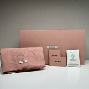 Miu Miu | Empty Shoe Box w/ 1 Dust bag | Peach | H 7 x W 13 x D 5 inch